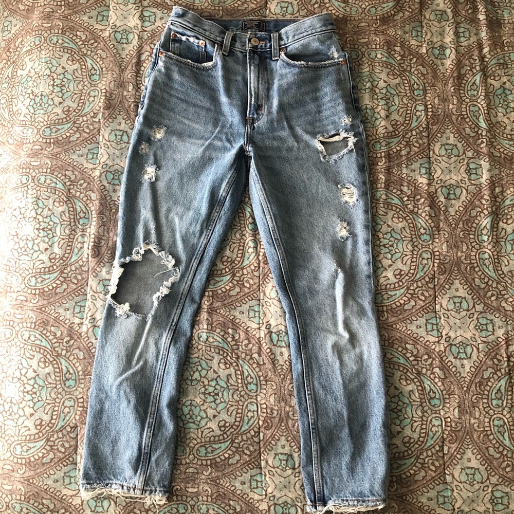 A&F High Rise Mom Jean